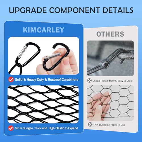 Image of Envelope Style Cargo Net for 2018-2026 Chevy Equinox & GMC Terrain Accessories, Trunk SUV Mesh Cargo Net, Upgraded 5mm Bungee&Double-layer Nylon Storage Tailgate Netting Grocery&Tools Holder Organizer