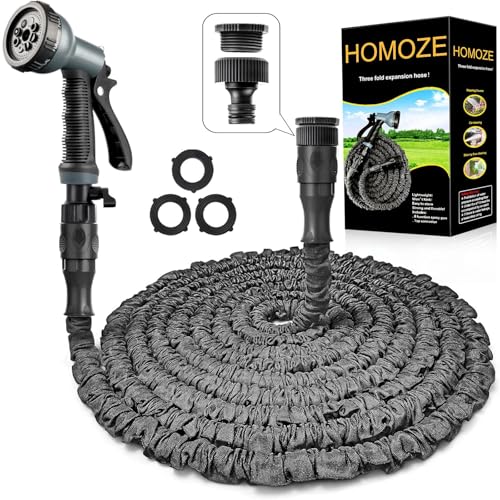 HOMOZE Expandable Garden Hose 50ft Hose Pipe Expandable with 3/4