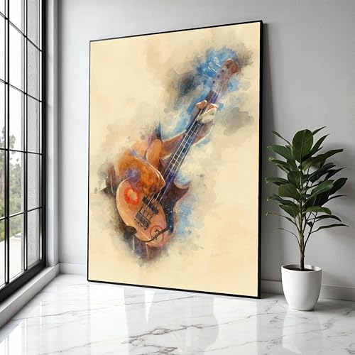 Art instrumental tableau de musique abstrait avec cadre intérieur