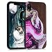 Produktbild kwmobile Schutzhülle kompatibel mit Apple iPhone XR - Hülle Handy aus Holz - Cover Case Handyhülle Holz Farbbrush Pink Violett Braun