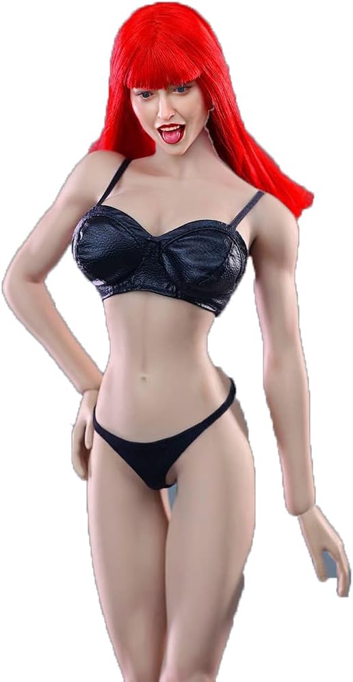 Fremego 1/6 Scale Female Clothes,Female White Bras Underwear Clothing for 12inch PH TBL JO Seamless Action Figure Body (A)