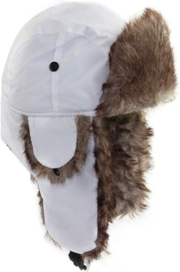 Winter Trapper Hat Unisex Russian Ushanka Trooper Aviator Hats for Women Men Snow Eskimo Hat with Ear Flaps for Cold Weather