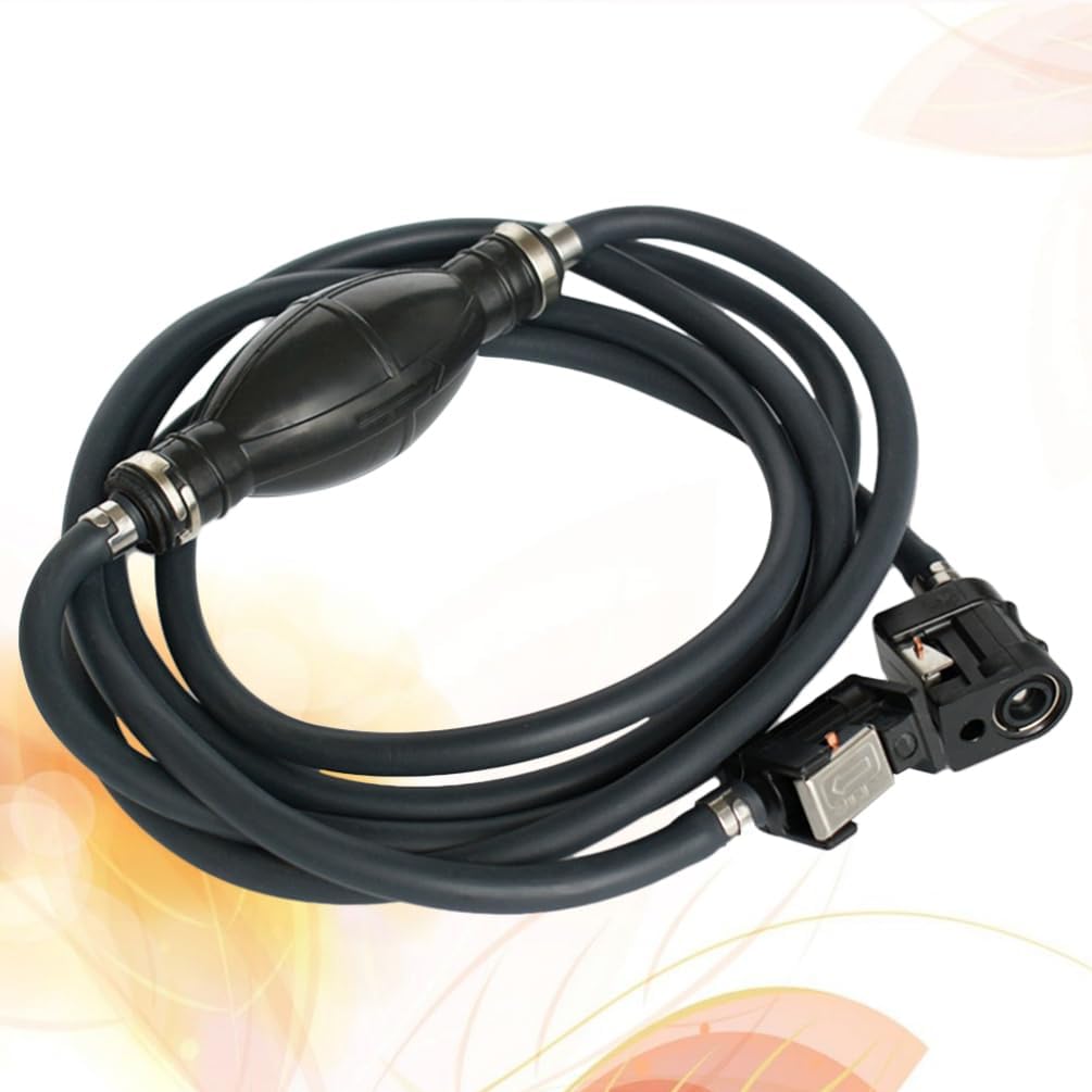 Motorcycle Fuel Line Manual Pump Anti-static Tubing Fittings for Outboard Engine Black for Boats Rvs Cars and More