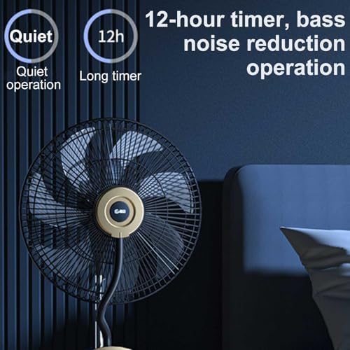 Portable Pedestal Misting Fan with 1.8L Water Tank, Multi-Angle Oscillation, Ideal for Bedroom, Living Room, Office, Outdoor Use - Stylish Gold Design