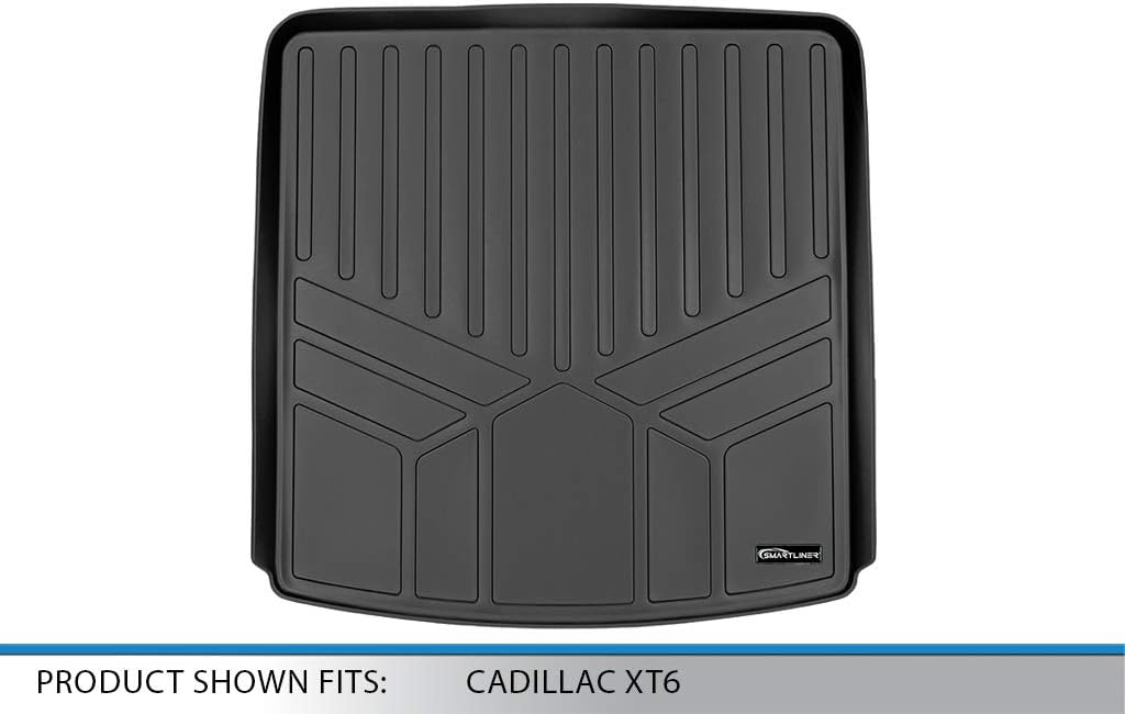 MAXLINER All Weather Cargo Trunk Liner Floor Mat Behind 2nd Row Seat Black Compatible with 2020-2022 Cadillac XT6 (No All Terrain Models)