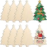 Large Size 7" Wooden Christmas Ornaments to Paint, DIY Blank Unfinished Wood Ornament for Crafts Han