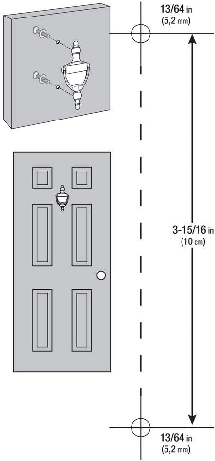 Everbilt 6-5/16 Inches Bright Brass Door Knocker - Steel Construction with a Decorative Finish - Heavy Duty Front Door Hardware with Screws