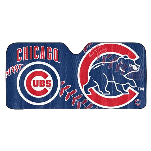 FANMATS 60033 MLB Chicago Cubs Windshield Sun Auto Shade, Sun ...