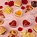 CHENGU 25 Sets 2.4 oz Heart Shaped Disposable Sauce Cups with Lids Heart Shaped Slime Storage Containers Clear Plastic Storage Container Reusable Seasoning Portion Dispenser Cups for Valentine's Day
