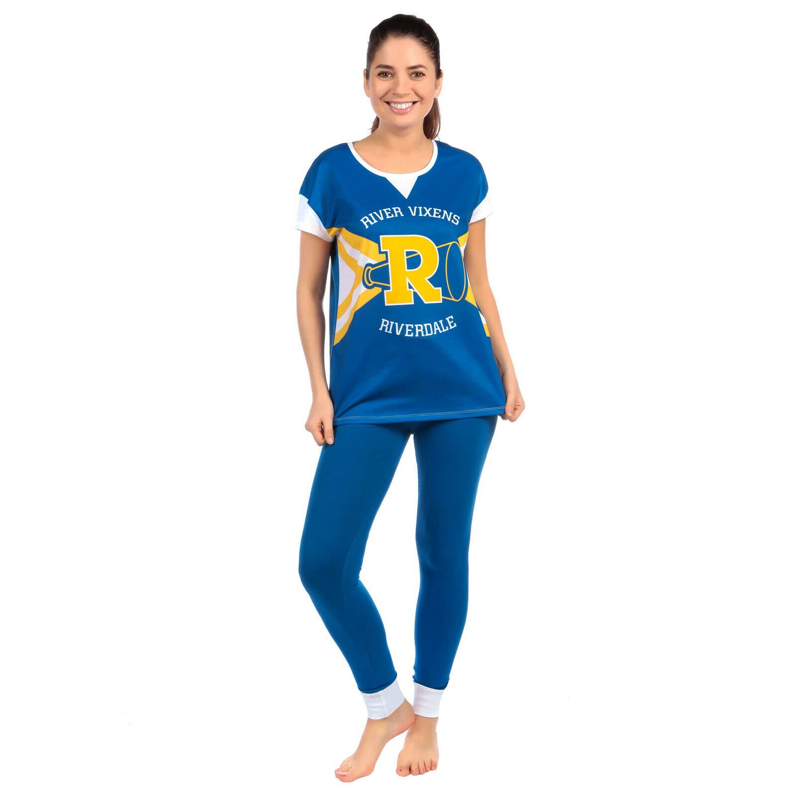 Riverdale Pyjama Set in Blue River Vixens Cheerleading Style XL UK Size 20-22
