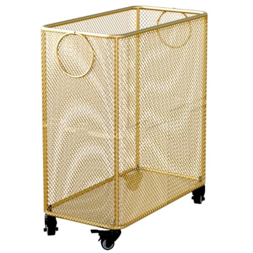 Panier à linge mobile en métal robuste avec roulettes pivotantes