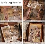 150 Sheets of Scrapbook Paper 4.7" x 6.7", Vintage Journaling Scrapbooking Supplies Craft Paper Kits Ephemera for Junk Journal Bullet Journals Decoupage Aesthetic Room Decor Wall Art Collage