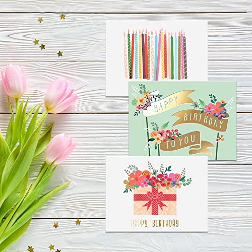 Sweetzer & Orange Gold Foil Bulk Birthday Cards Assortment – 24pc Bulk Happy Day flyers with Envelopes Box Set – Assorted Blank Birthday Cards for Women, Men, and Kids in a Boxed pack by SWEETZER & ORANGE - Image 4