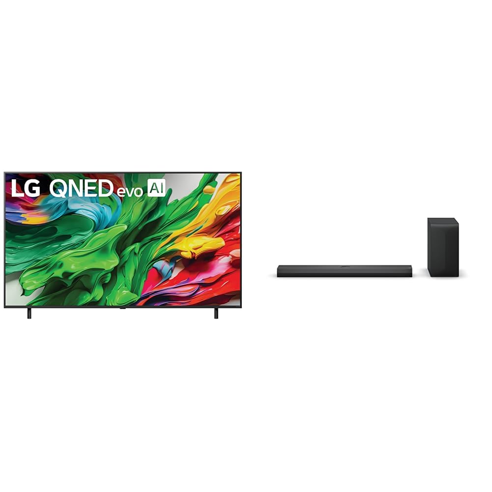 LG 65" QNED85A 4K Smart TV &amp; S70TY 3.1.1-Channel Soundbar, Dolby Atmos, Wow Orchestra, Rear Speaker Ready, Wireless Subwoofer