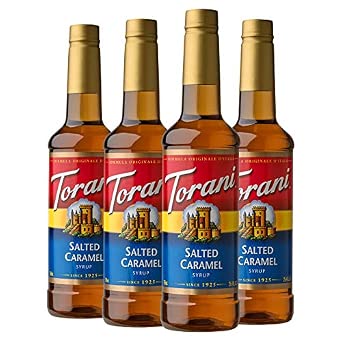 Torani Salted Caramel Flavored Drink Syrup, 25.4 fl oz, 4-Pack