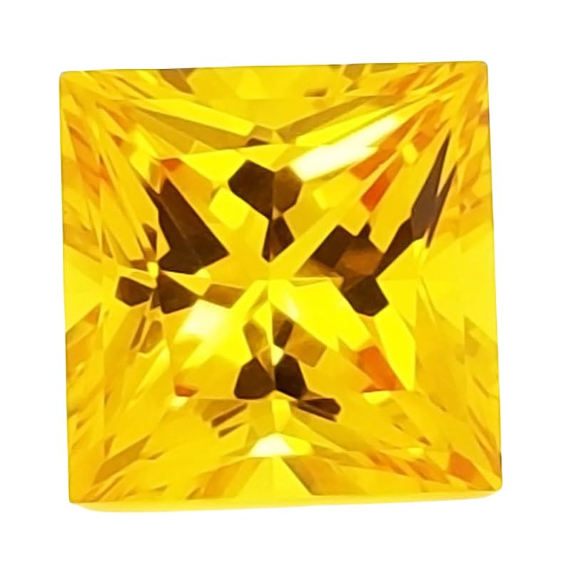 Saphir jaune naturel 4x4 mm émeraude gemme fabrication bijoux pendentif