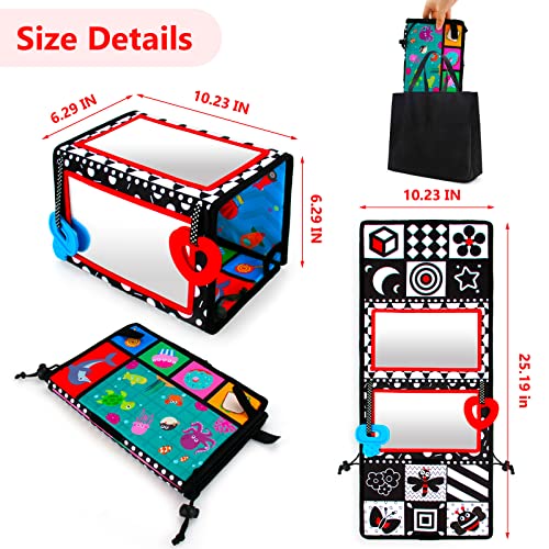 Teytoy Baby Toys 0-6 Months Tummy Time Mirror, Foldable Baby Mirror Black And White Tummy Time Toys, Double High Contrast Montessori Sensory Toys For Infant Newborn Baby 0 3 6 9 Months #TOP4