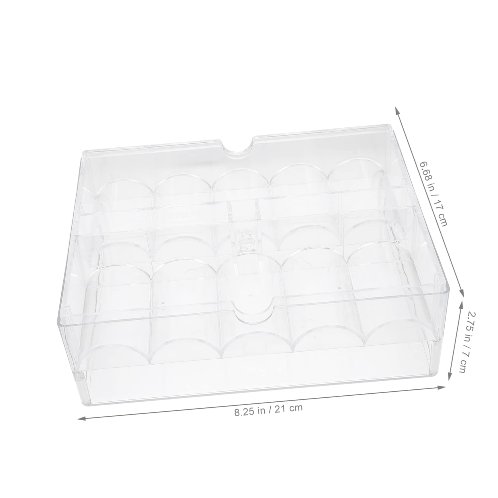 KICHOUSE Boîte Transparente à Jetons Poker Acrylique Avec Couvercle Organiseur Pratique Pour Rangement De Jeu Et Antidérapant Jetons Rangement Facile Et Esthétique