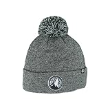 ZHATS Standard NBA Officially Licensed Beanie Pom Nimbus Grayscale, Grey, One Size