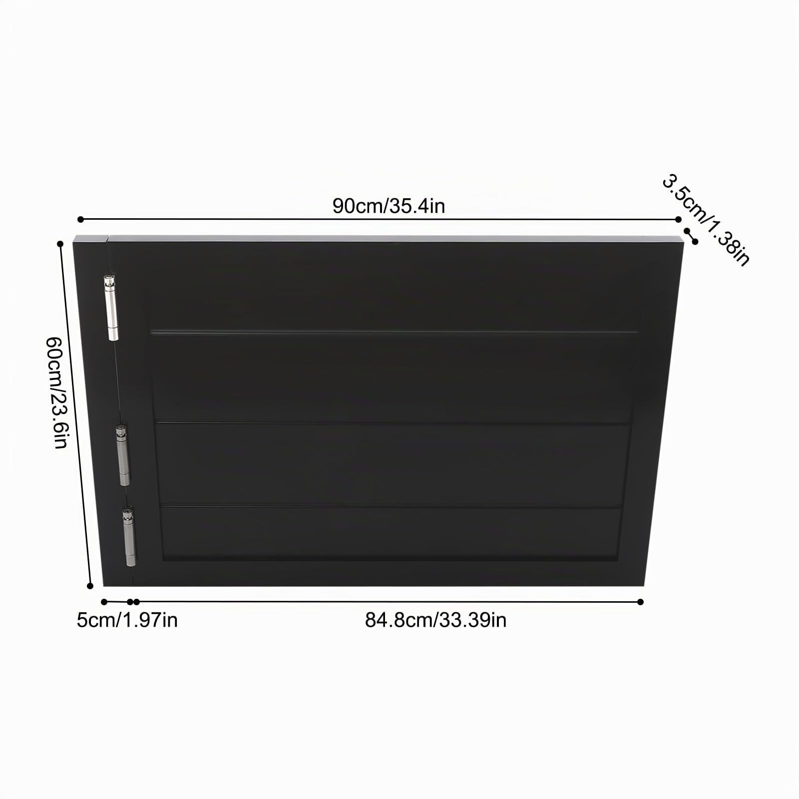 Saloontüren Porte battante de café en bois massif Porte battante Porte battante intérieure 90 x 60 cm, Porte pendulaire à barre simple, porte intérieure décorative pour garde-manger (noir)
