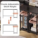 JOISCOPE Home Office Desk with Double Reversible Side Shelves and Headphone Hooks, Computer Desk for Working, Gaming, Studying, 55 inches, Black - Image 4