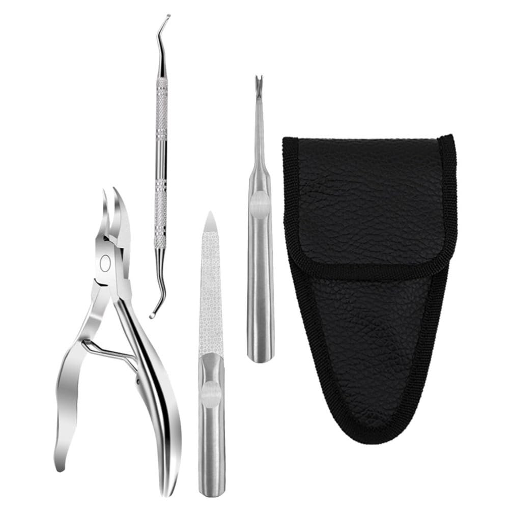 Baluue 4pièces Coupe- Manucure Avec Étui Pince à Cuticules Et Outils De Soins
