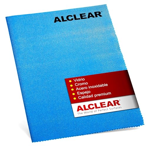 ALCLEAR International Paño de Ultramicrofibra Glaspolish, Paño de Microfibra, Paño para Cristales y Paño para Pulir Cristales, No Deja Marcas, 70 x 50 cm, Azul