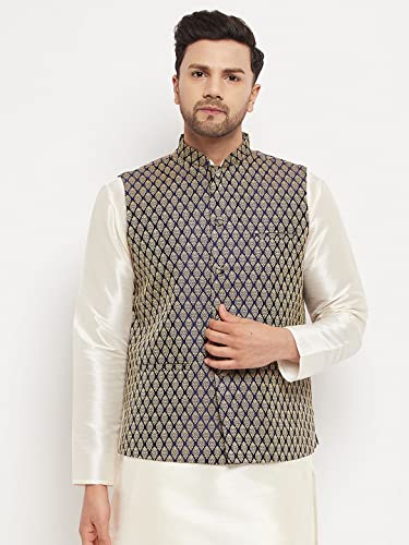 Image of VM Men's Silk Blend Nehru Jacket-C VMMJBU005 38