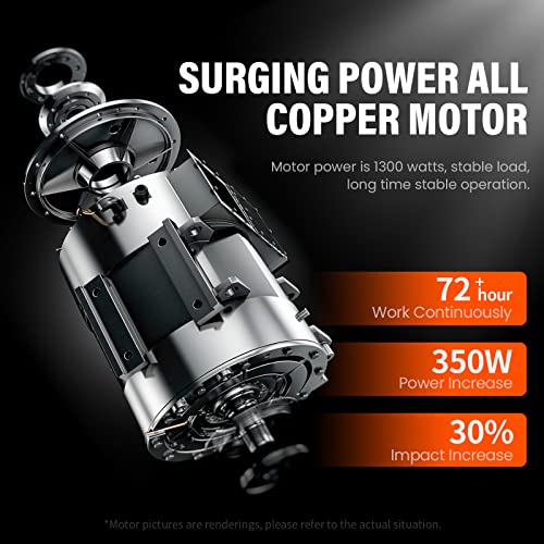 Berserker 1300W 12-Pound Sds-Max Demolition Jack Hammer,1-9/16" 11-Amp Corded Electric Heavy Duty Demo Chipping Hammer Concrete/Pavement Breaker With Carrying Case Flat Chisel Bull Point Chisel #TOP7