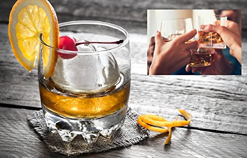 Silicone Ice Mold Set (4-Pack) Ice Cube Maker 2.5 Inch Ice Balls And 1.8 Inch Diamond Shape Slow Melting Round & Diamond Ice Perfect For Whiskey, Old Fashions & Classic Cocktails, Bpa Free #TOP1