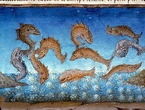 Toile le poisson nagera dessus Cristoforo De Predis affiche paysage 60x90