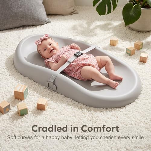 Wipe-Clean Changing Pad, Waterproof & Wipeable, Soft & Non-Slip Diaper Adjustable Safety Belt, Changing Pad for Dresser, Changing Table, Gray by Mallify - Image 4