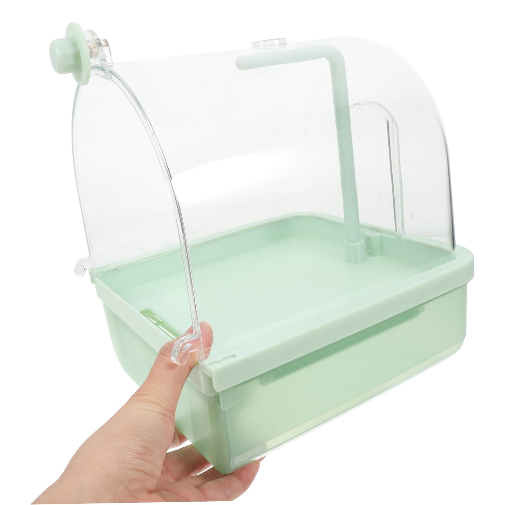 Mipcase Vasca da Bagno per Uccelli da Vasca da Bagno per Uccelli Pappagallo Conuro Vasca da Bagno per Uccelli Automatica Vasca Staccabile per Piccoli Uccelli