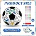 OKWUYiK Size 4 Color Your Own Soccer Ball Black DIY Custom Craft Kit with Pump 12 Markers Personalized Youth Toddler Training Paint Your Own Toy Creative Gift for Kids (Black Soccer Ball, 4)