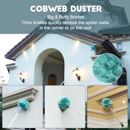 20-Foot High-Reach Duster Kit with Extendable Pole and Accessories for High Ceilings