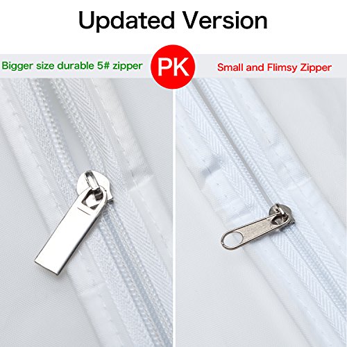 Syeeiex Clear Garment Bag 24” x 43” Cloth Dust Cover White Garment Bags for Suit Dress Closet Storage Set of 6