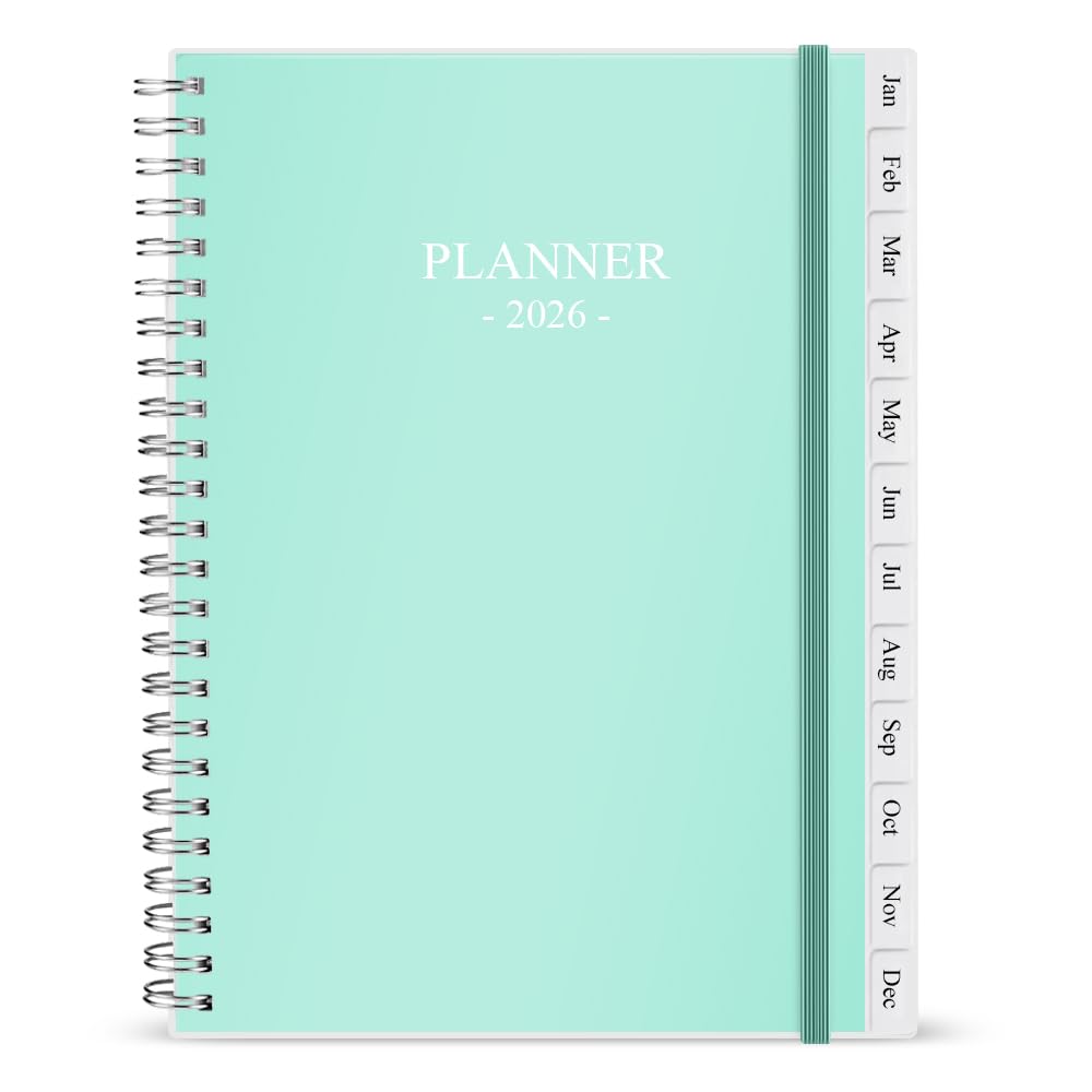 2026 Planner - Monthly Planner Runs January 2026 to December 2026, 6.25" x 8.25", 12 Monthly Tabs, 14 Notes Page, Inner Pocket, Flexible Cover with