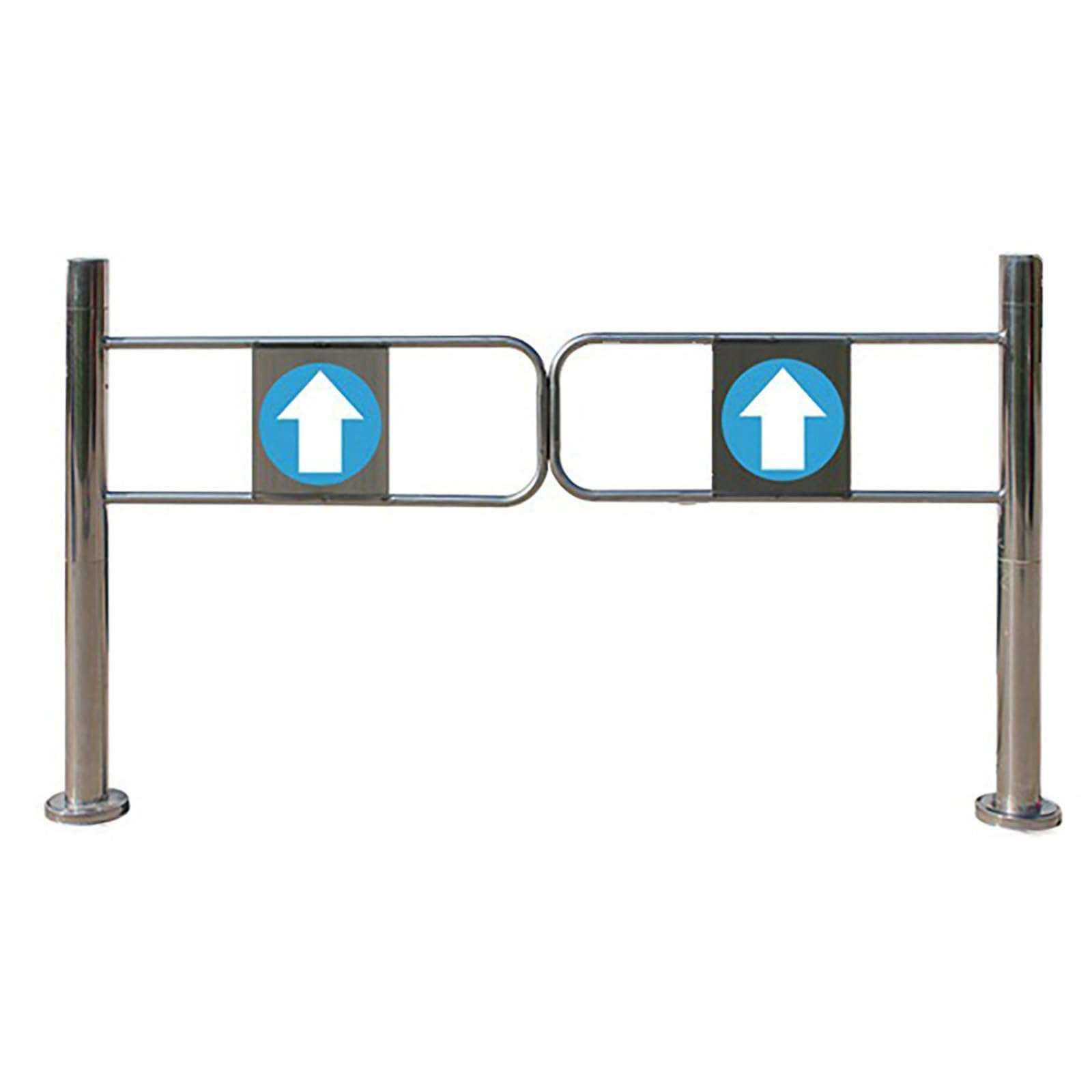 Porte battante automatique en acier inoxydable au design épuré pour magasin