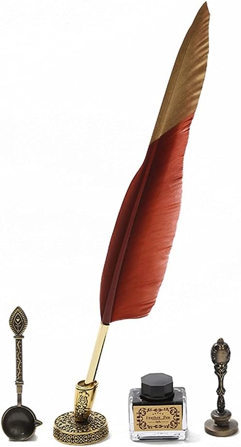 Christmas Vintage Set Metal Calligraphy Gift Dip Pen Office(D)