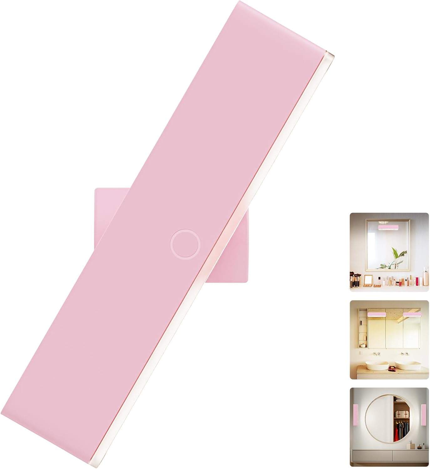 Wireless Vanity Light for Mirror - 4000mAh Rechargeable Stick On Makeup Light with CCT Modes & Dimmable Brightness, Cordless Lamp for Mirror, Vanity, Bathroom, Renter Friendly Gifts for Women