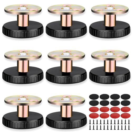 LNSYSNS 8 Piezas Patas Regulables, 27-40 mm Patas Ajustables para Muebles, Elevador Mesa, con Tapete Antideslizante, para Gabinetes, Mesas y Electrodomésticos