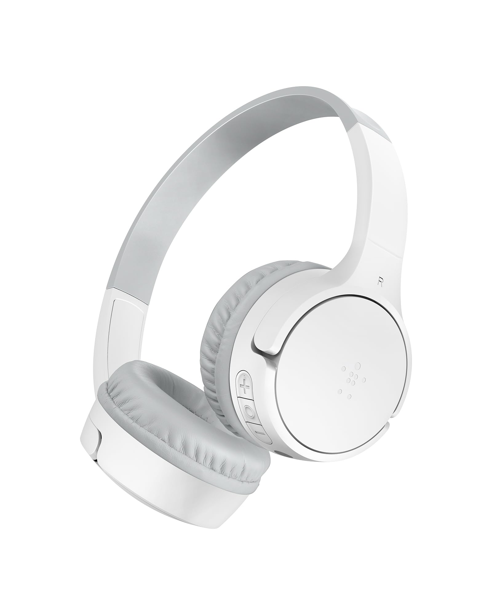 Belkin SoundForm Mini Kids Wireless Headphones with Built-In Microphone, 30H of Playback Time, & Fun Stickers - Over-Ear Headsets for Online Learning, School, Travel, iPhone, iPad, Galaxy - White