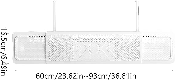 General Adjustable Air Conditioner Deflector, 24-37 inch Retractable Anti Direct Blowing Retractable Ac Vent Shiel Deflector, Air Conditioner Wind Deflector No Dripping Water (White-1 PCS)
