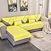 Copridivano Reversibile Rivestimenti per mobili Rivestimenti per mobili Copridivano a forma di L Copridivano per animali domestici Cuscino per divano per soggiorno, giallo, 90 * 180 cm (35x71 pollici)