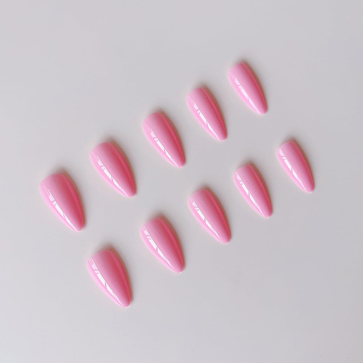 Press on Nails Short Almond with Baby Pink image 3