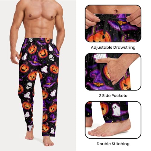 Mens Pajama Pants Paw Long Sleep Pajama Bottoms Sleepwear Elastic Drawstring Comfy Lounge Pants4