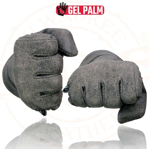 Image of Milwaukee Leather Men's Leather Motorcycle Gloves - Gel Padded Palm, Adjustable Wrist, Riding Gloves - 4X-Large