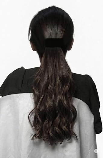 Alizz 18 Inch Ponytail Hair Extensions - Wavy | Easy Clip-In Style | Natural Hair | Flat clip | Original Looks hair extens...