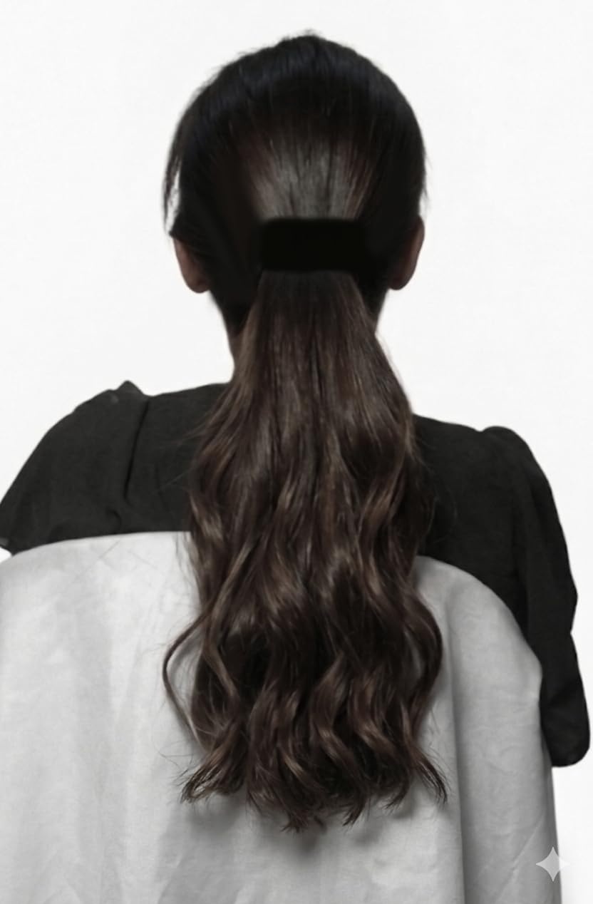 Alizz 18 Inch Ponytail Hair Extensions - Wavy | Easy Clip-In Style | Natural Hair | Flat clip | Original Looks hair extens...