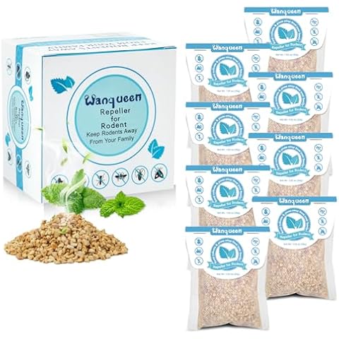 8 Pack Natural Mouse Repellent Pouches Peppermint Oil to Repel Mice and Rats, Mouse Repellent Pest Control Pouches Mice Repellent for House Mouse Deterrent Indoor Cover